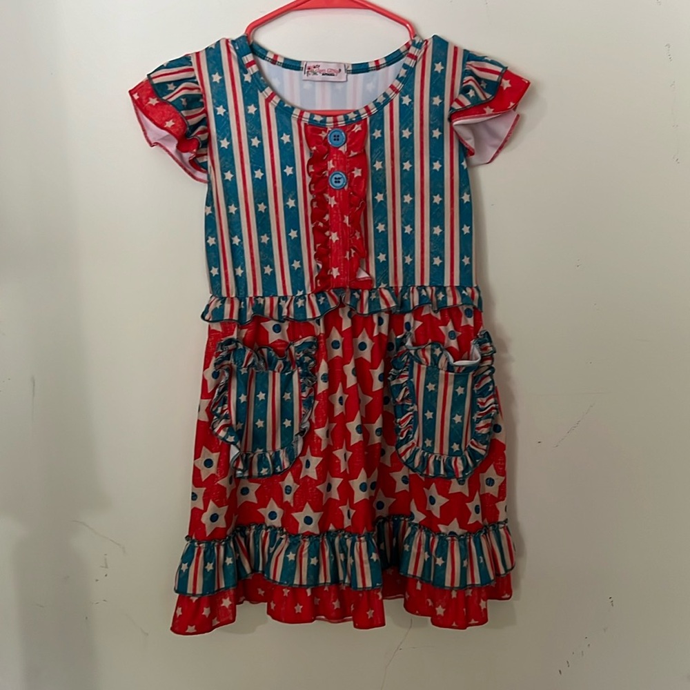 Clover Cottage Apparel Patriotic Dress